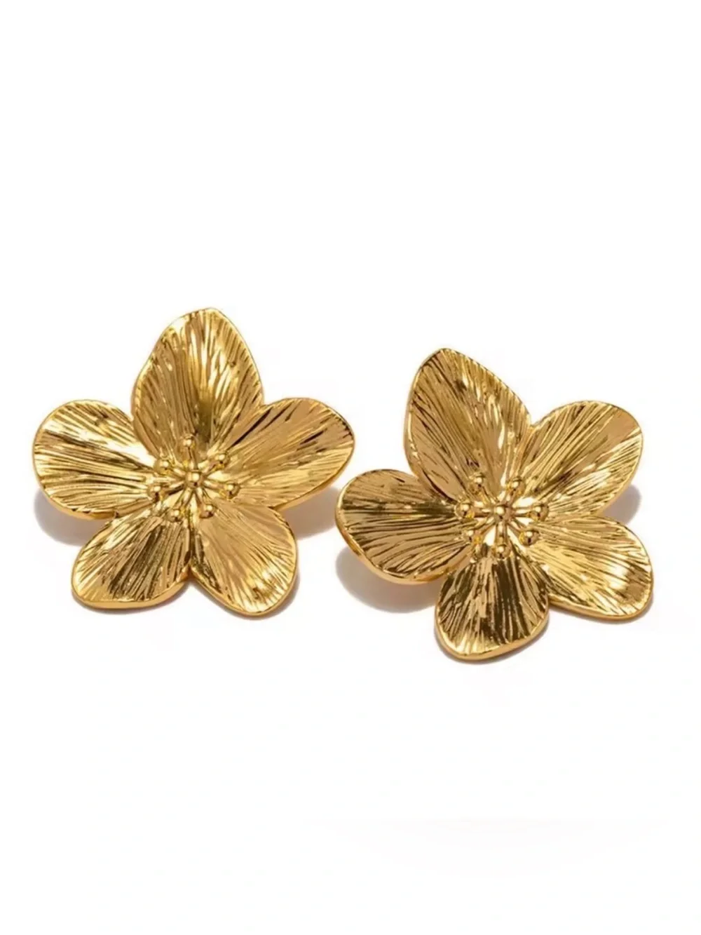 Gold tone Stainless Steel Butterfly Stud Earring Waterproof